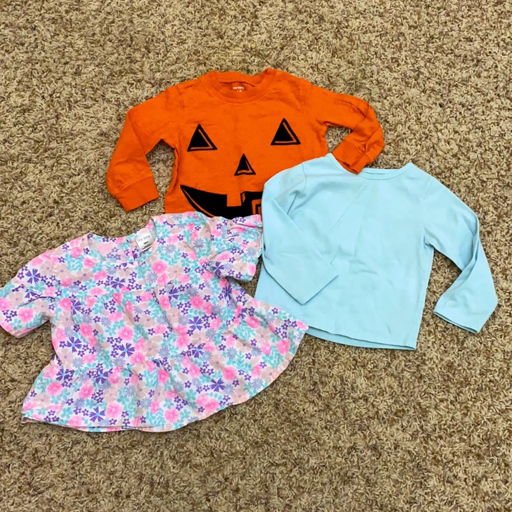 Lot of 3 girls shirts 18 months all GUC